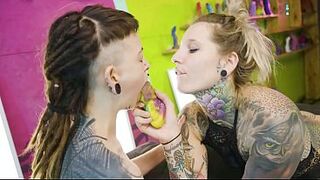 Alternative Girl strap-on fucks shy SEXUAL COLLEGE STUDENT