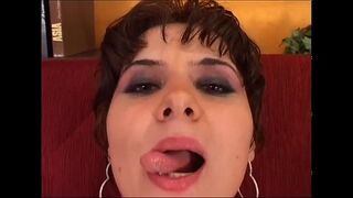 Brunette hardcore milf masturbates my pussy and enjoys solo orgasm ... squirt fingering